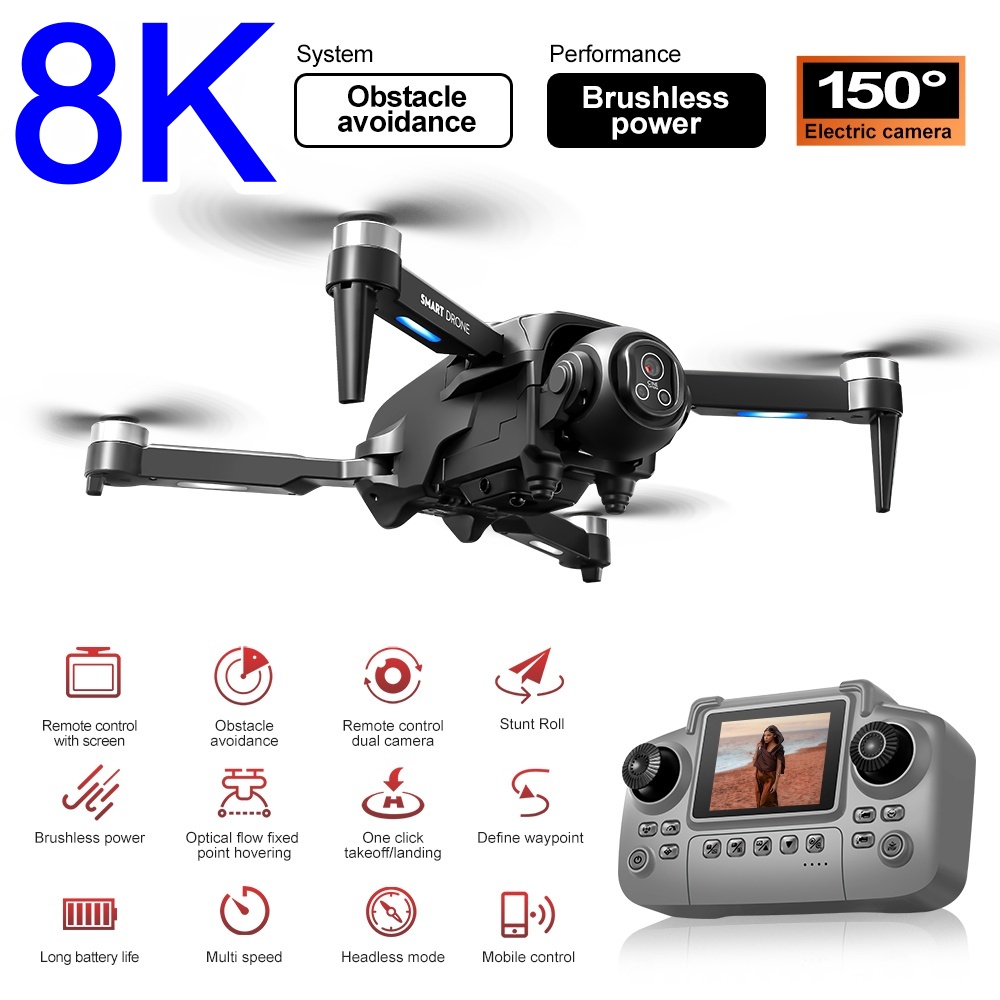 Rc Helicopter Large - Fırçasız 8K Drone HD 150 ile