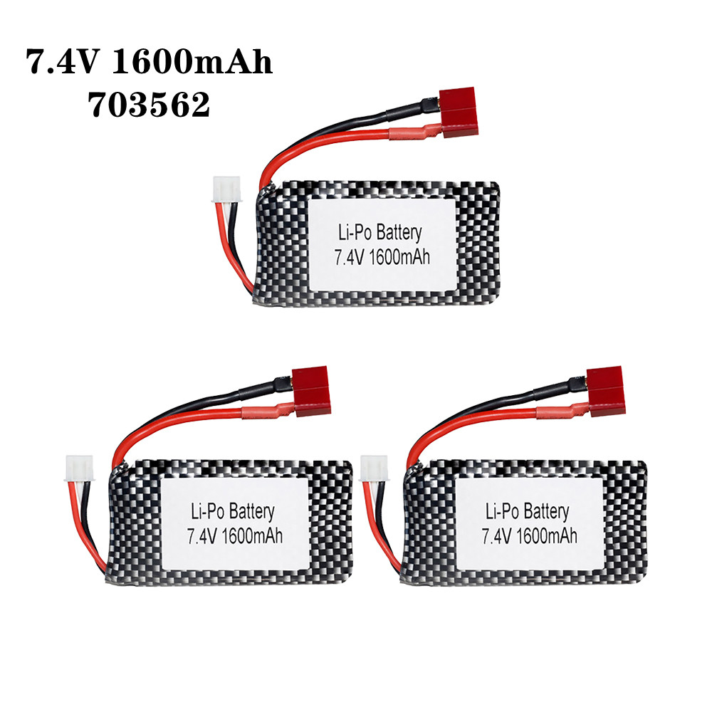 Rc Helicopter Parts - 1/2/3 adet/grup 7.4v 1600mah 703562 25C
